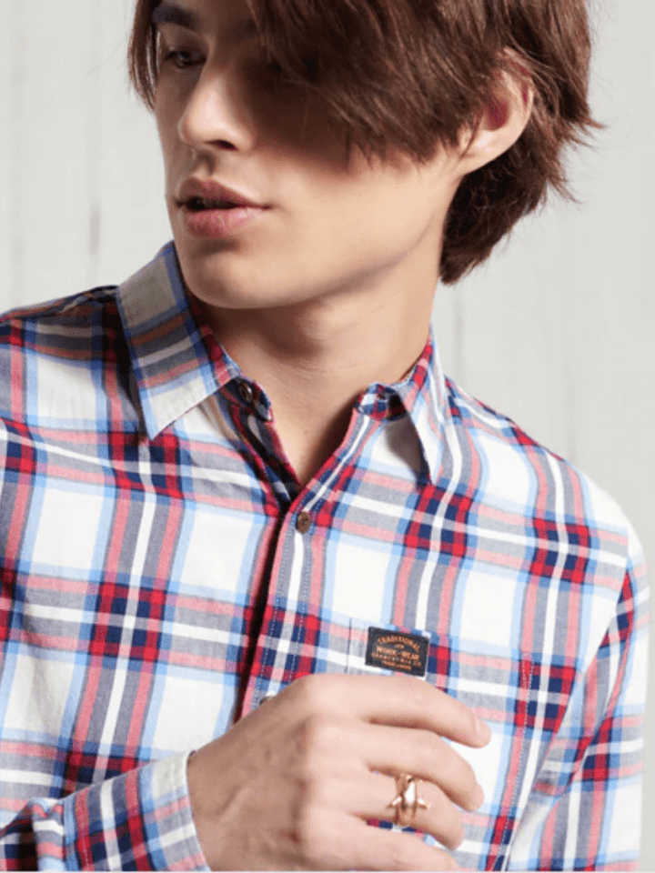 Rød Superdry Workwear Skjorte S Superdry