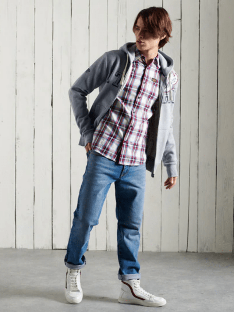 Rød Superdry Workwear Skjorte S Superdry