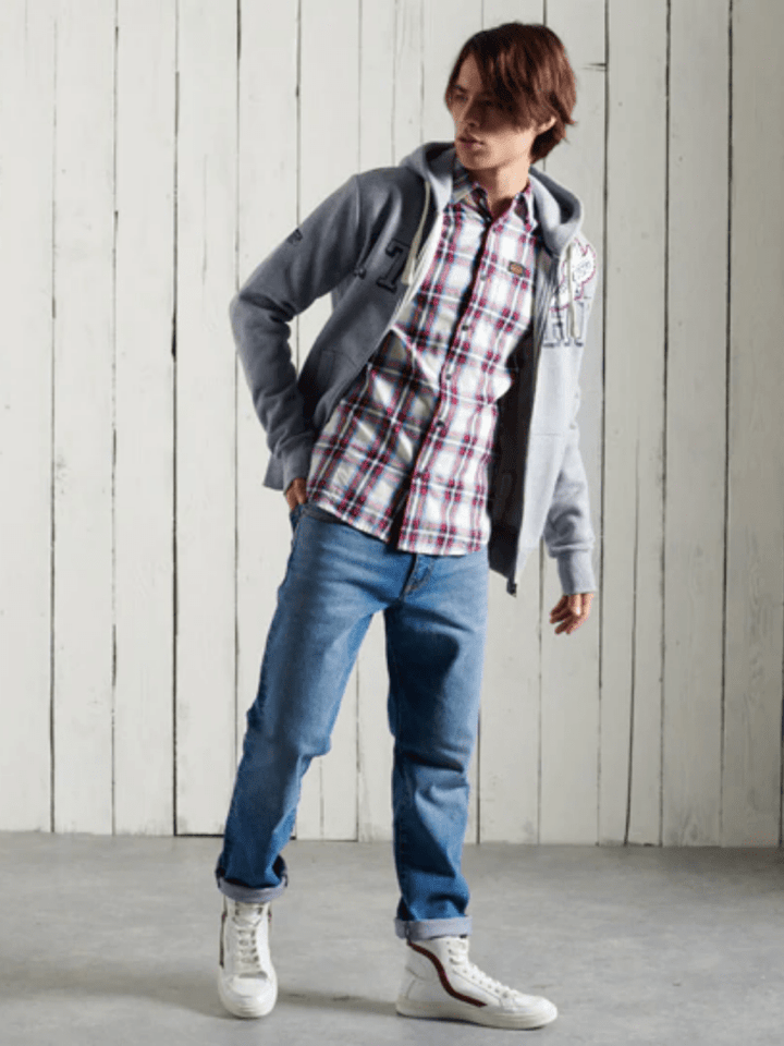 Rød Superdry Workwear Skjorte S Superdry