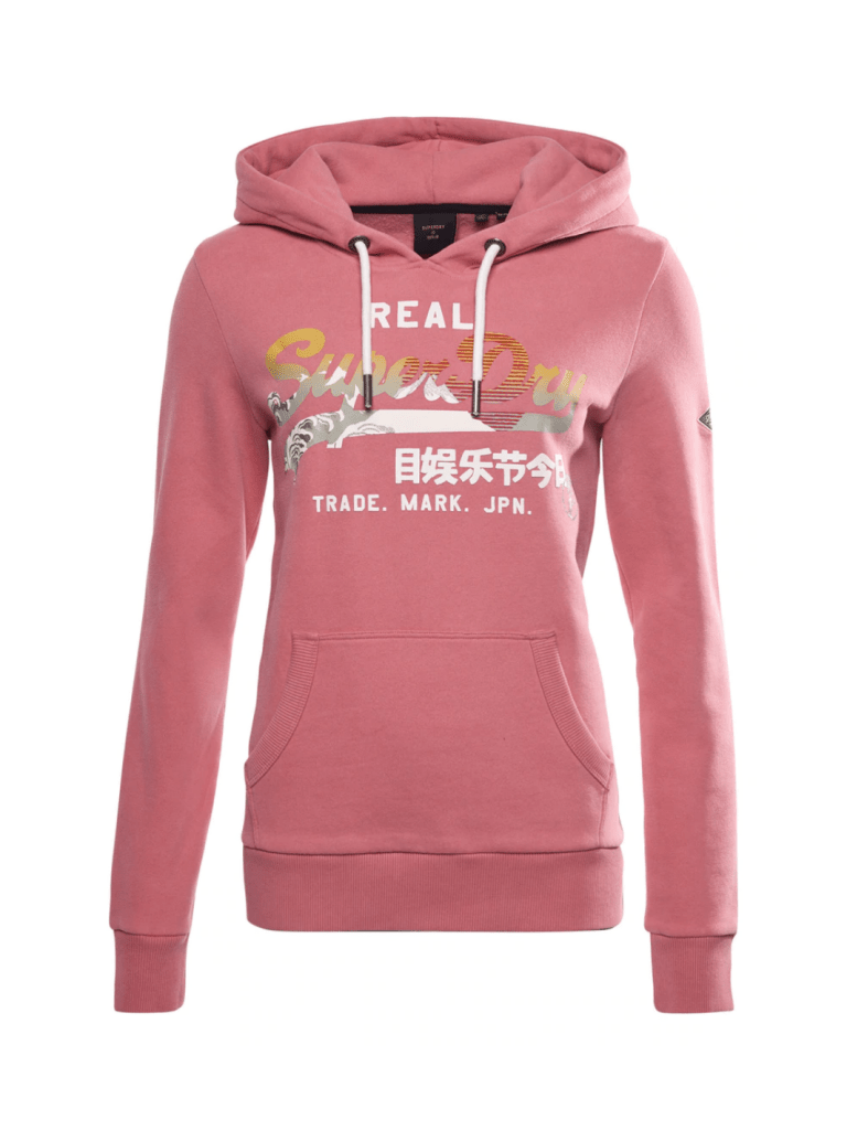 Rosa Farvet Superdry Vintage Hættetrøje XXS Superdry