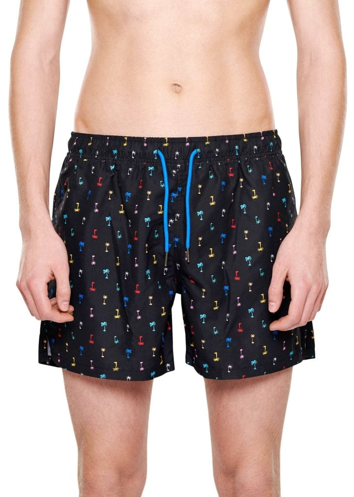 Sort Happy Socks Palm Beach Badeshorts M Happy Socks
