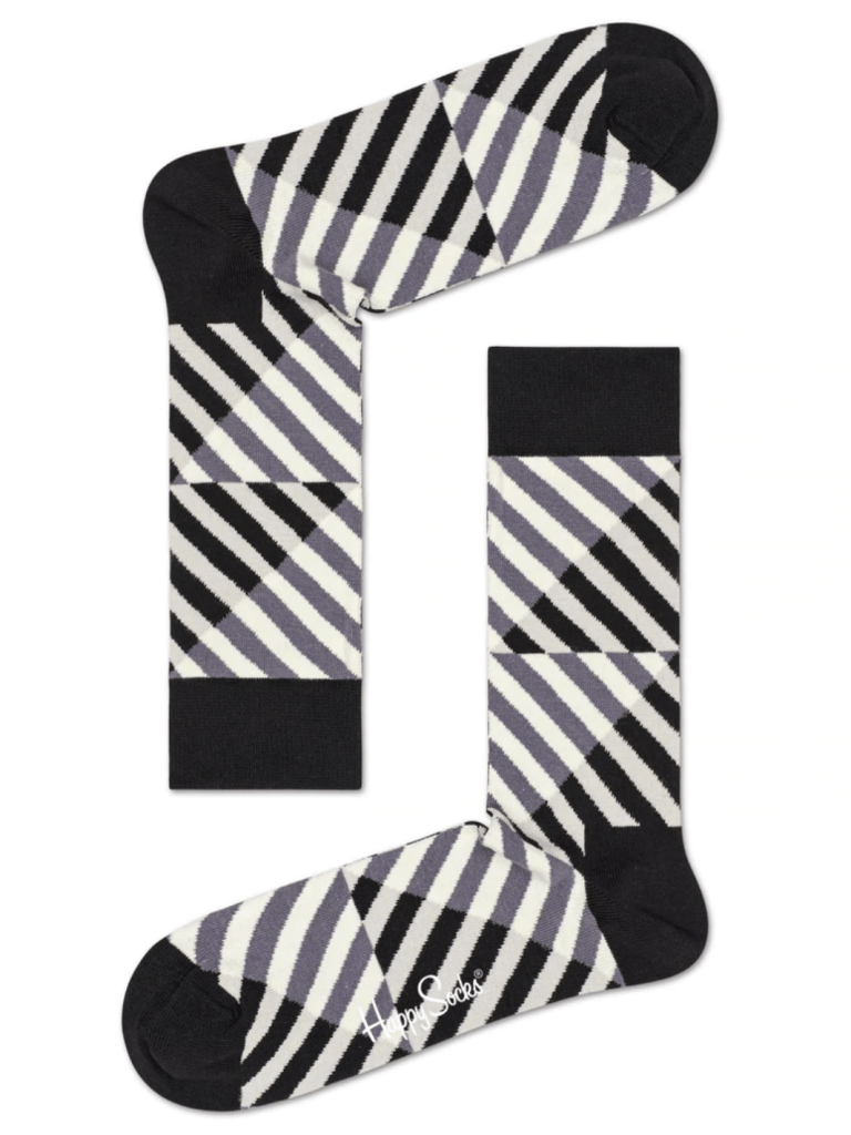 Sort & Hvid Happy Socks Gaveæske Til Ham 41 - 46 Happy Socks