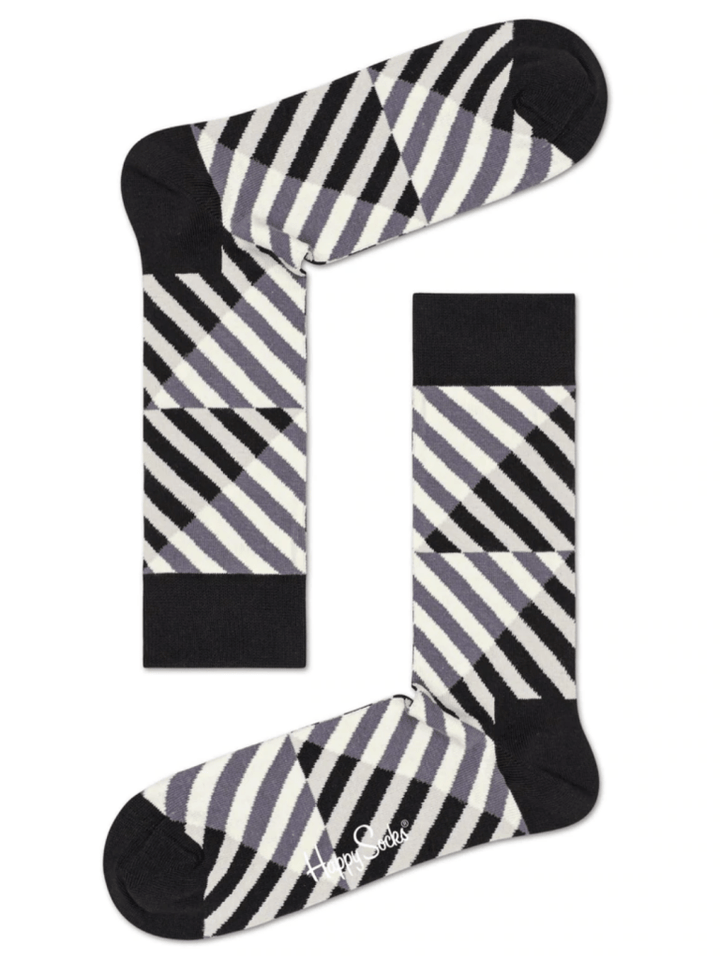 Sort & Hvid Happy Socks Gaveæske Til Ham 41 - 46 Happy Socks