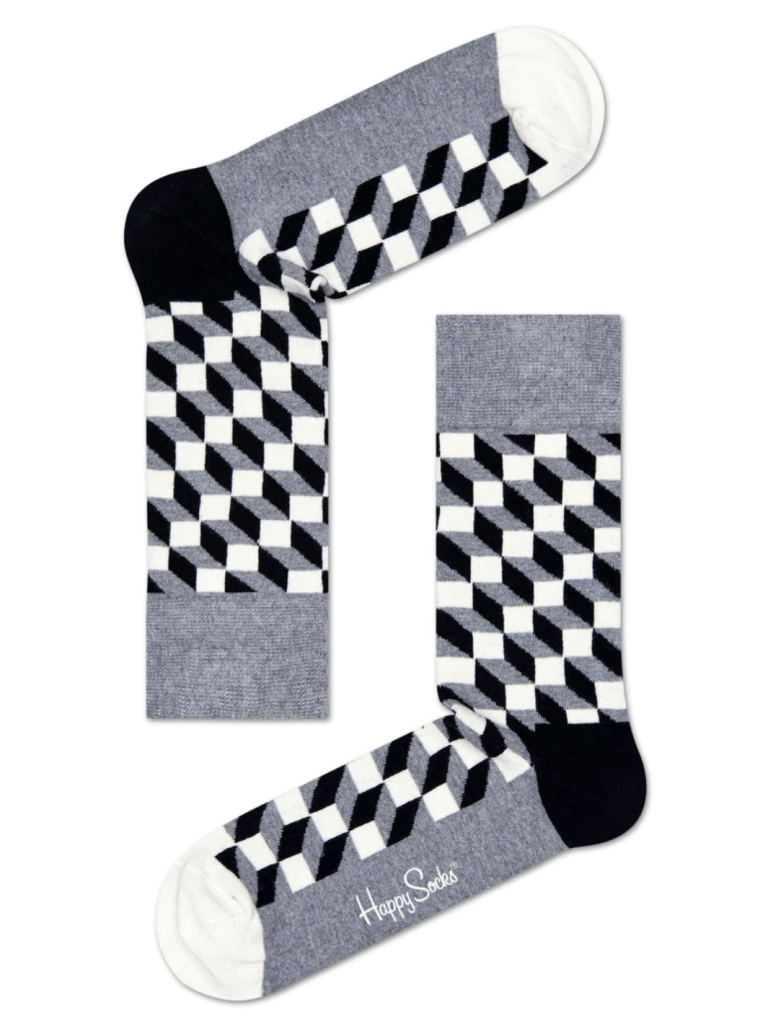 Sort & Hvid Happy Socks Gaveæske Til Ham 41 - 46 Happy Socks