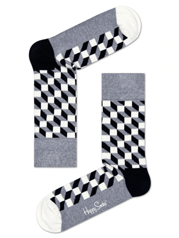 Sort & Hvid Happy Socks Gaveæske Til Ham 41 - 46 Happy Socks