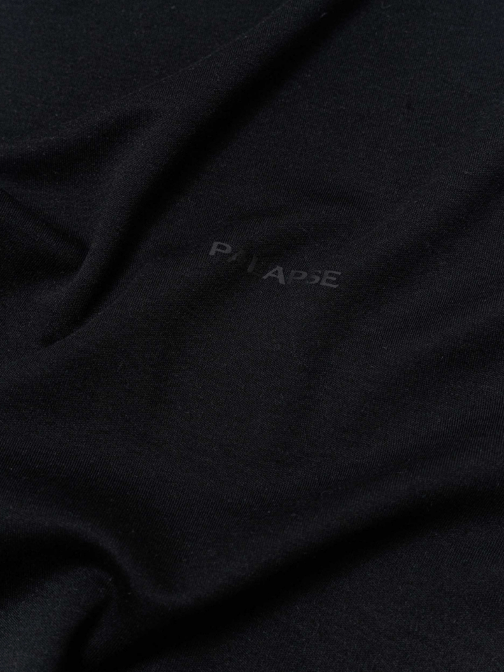 Sort Langærmet Palapse Lyocell Herre T-Shirt XS Palapse