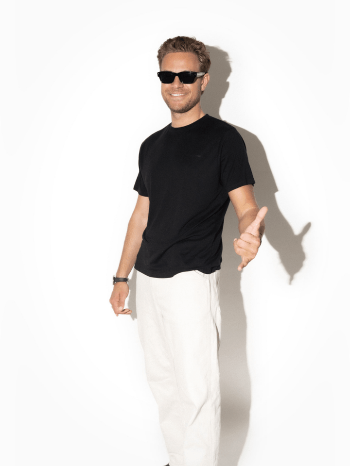 Sort Palapse Lyocell Herre T-Shirt XS Palapse