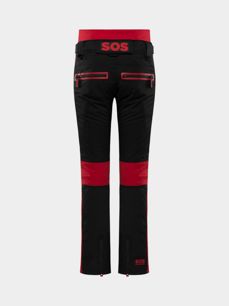 Sort / Rød Womens Driss ski Pant 36 SOS Black Snow