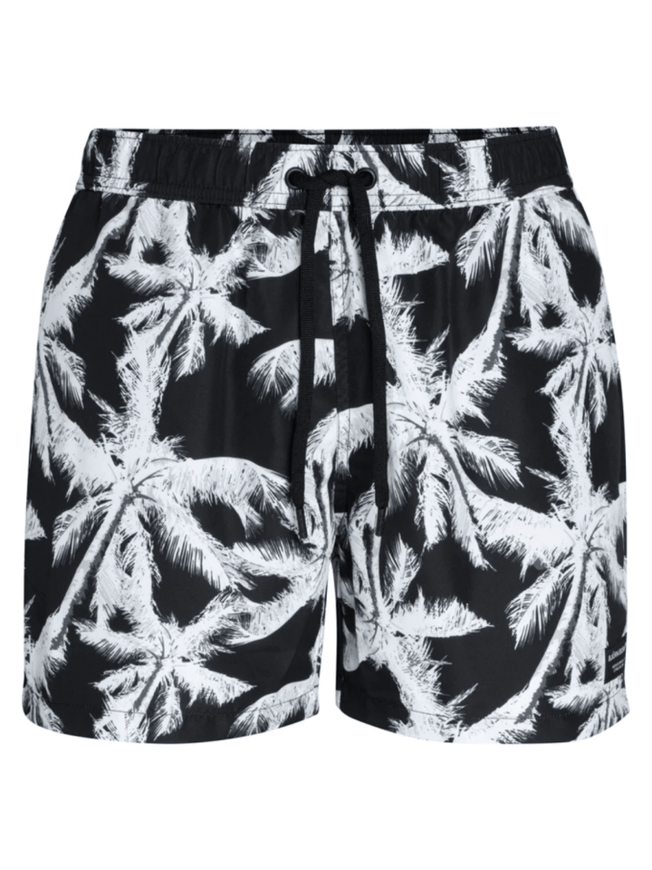 Sorte Björn Borg Badeshorts Med Hvide Palmer L Björn Borg