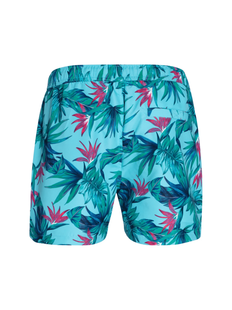 Turkise Björn Borg badeshorts med blomstermotiv S Björn Borg