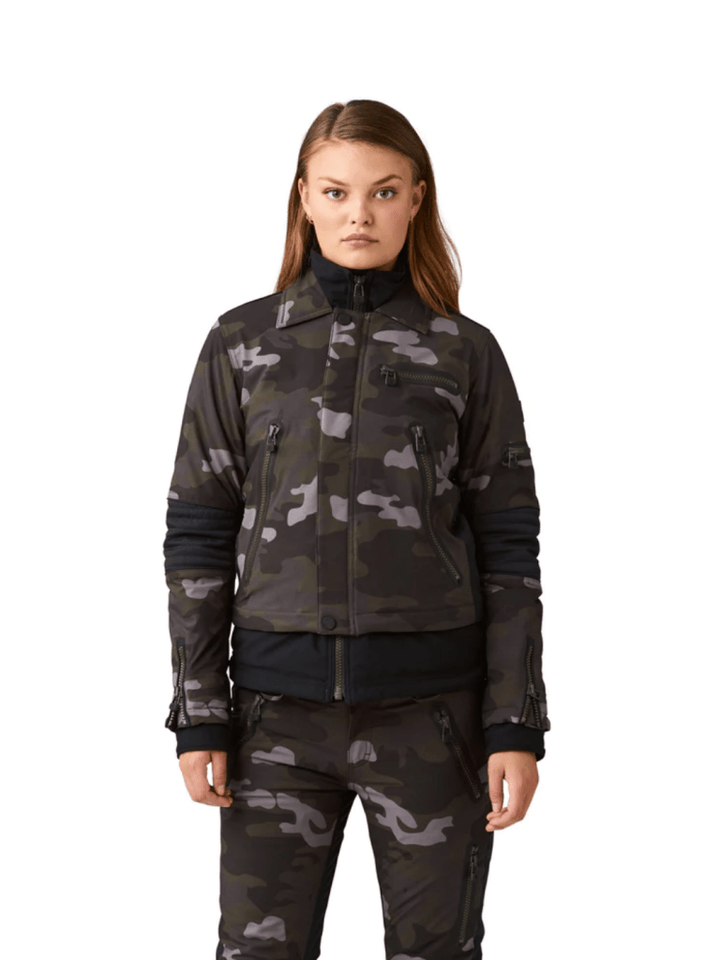 Womens Biker Jacket 34 SOS Black Snow