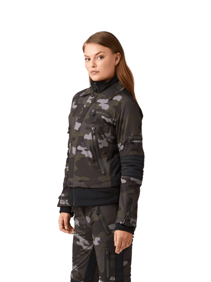 Womens Biker Jacket 34 SOS Black Snow