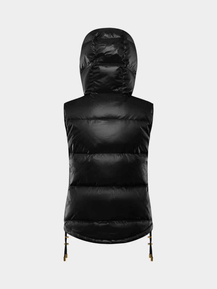 Womens Rose Down Ski Vest 34 SOS Black Snow