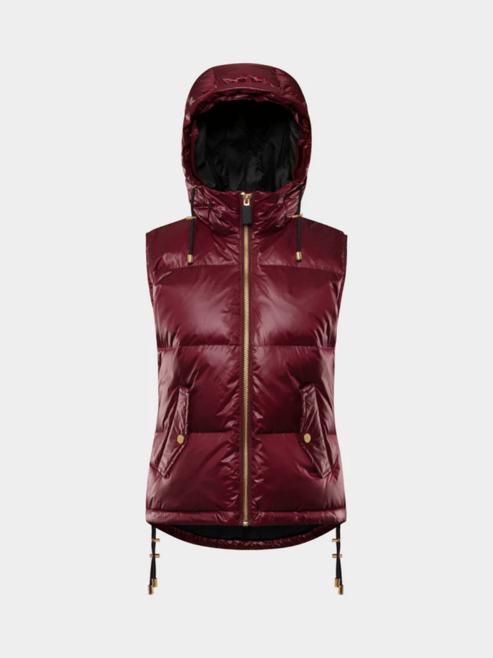 Womens Rose Down Ski Vest 34 SOS Black Snow