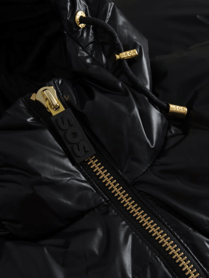 Womens Rose Down Ski Vest 34 SOS Black Snow